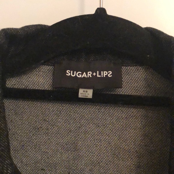 Black Denim Ruffle Jacket - Picture 3 of 3